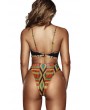 Brown Tribal Print Cutout Apparel 2pc Swimsuit