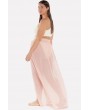 Pink Mesh Sheer Slit Apparel Plus Size Skirt Cover Up
