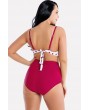 Red Polka Dot Push Up High Waist Apparel Plus Size Swimwear