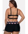 Black Heart Cutout Padded Apparel Plus Size Swimwear Swimsuit