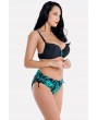 Green Floral Underwire Push Up Tie Sides Apparel Plus Size Swimwear