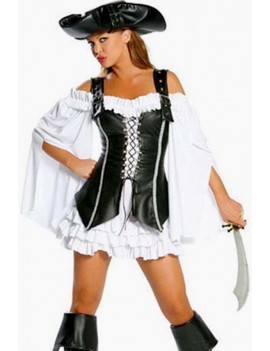 Black White Apparel Pirate Dress Halloween swimwear