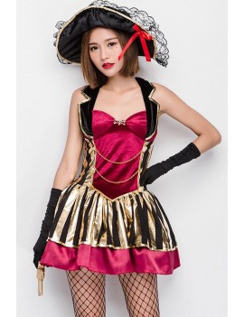 Black Red Apparel Pirate Dress Cosplay swimwear