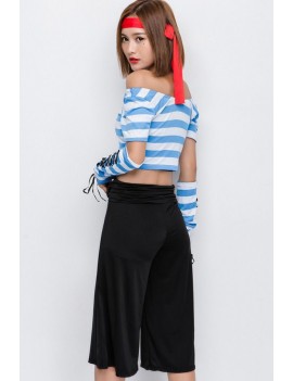 Blue Apparel Striped Pirate swimwear