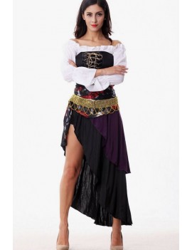Black Pirate Dress Halloween Cosplay swimwear