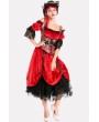 Black-red Pirate Dress Adults Halloween Cosplay swimwear