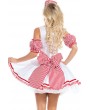 Pink Stripe Maid Dress Halloween swimwear