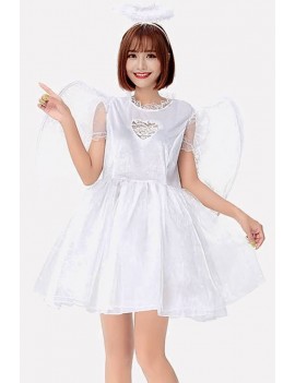 White Angel Dress Apparel Halloween swimwear