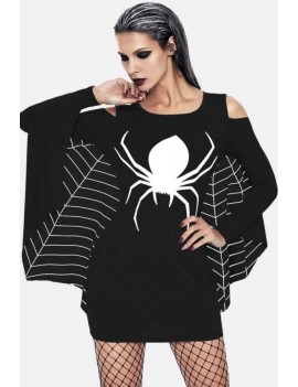 Black Apparel Spider Dress Halloween swimwear