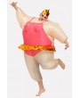Men Hot-pink Ballet Dancer Inflatable Funny Halloween swimwear