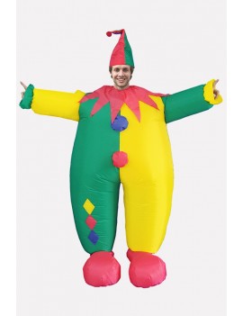 Men Green Clown Inflatable Adult Cute Carnival swimwear