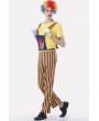 Men Yellow Clown Stripe Cute Halloween Cosplay swimwear
