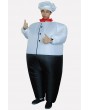 Men Black-white Chef Inflatable Cute Halloween swimwear