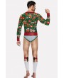 Men Multi Graphic Print Jumpsuit Christmas Cosplay swimwear