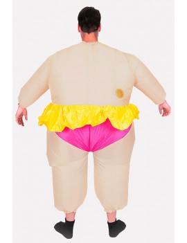 Men Hot-pink Ballet Dancer Inflatable Adult Halloween swimwear