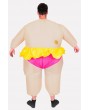 Men Hot-pink Ballet Dancer Inflatable Adult Halloween swimwear