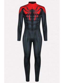 Men Black Spiderman Halloween swimwear