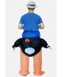 Men Orange Ride Ostrich Inflatable Funny Halloween swimwear