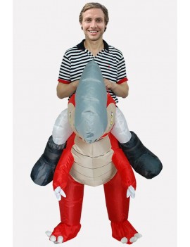Men Red Ride Vice Dragon Inflatable Adult Halloween swimwear