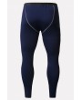 Men Dark-blue Printed Elastic Waist Sports Skinny Leggings