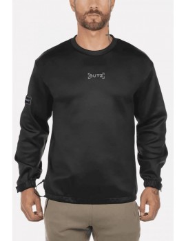 Men Letters Print Round Neck Sporty Sweatshirt