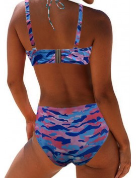 Dazzle Color Tie Back Swimwear Set