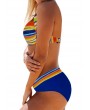Multicolor Striped Tie Back Swimwear Set