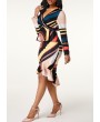 Printed Cross Chest Multi Color Dress