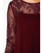 Round Neck Chiffon Overlay Lace Dress