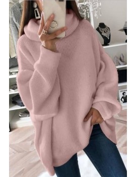 Cowl Neck Long Sleeve Casual Pullover