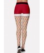 Multi 3d Lights Print Elastic Waist Christmas Skinny Leggings